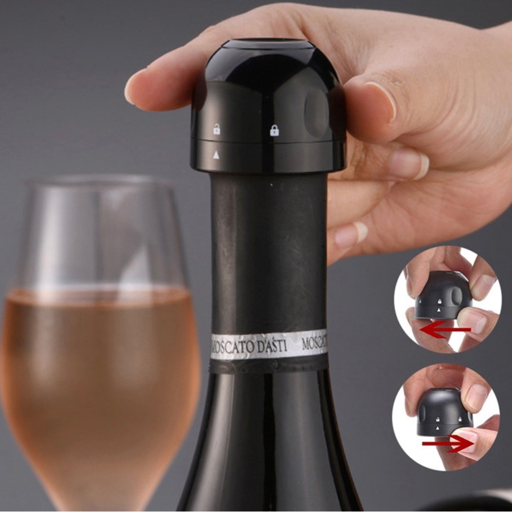 1Pc Wine & 1Pc Champagne Saver Vacuum Pump Preserver Leakproof Reusable Corks - Picture 3 of 5